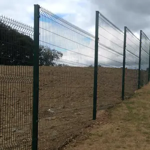 3D welded mesh fencing curvy panel 200x50 sustainable cloture zaun ogrodzenia galvanized wire grillage recycle easily assembled