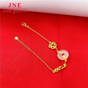 Joyas de oro de Vietnam, accesorios chapados en oro de latón, pulsera con hebilla de seguridad, accesorios de adorno de moda para mujer de oro antiguo - Product Image 1