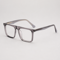 Lunettes optiques rétro carrées en acétate TR90 pour adultes, monture de lunettes optiques personnalisée, montures de lunettes optiques