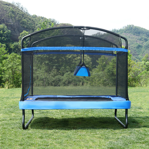<span class=keywords><strong>Trampoline</strong></span> d'intérieur en acier et EVA de 4 * 6FT en forme de <span class=keywords><strong>rectangle</strong></span> Lit de saut extérieur et intérieur <span class=keywords><strong>Trampoline</strong></span> carré 2 en 1 pour enfants avec filet de sécurité - Product Image 2