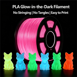 เส้นพลาสติก PLA สีเขียวอมน้ำเงินเรืองแสงในที่มืด ขนาด 1.75 มม. ความสว่างคงทน ไม่พันกัน ไม่เป็นเส้น ง่ายต่อการพิมพ์ - Product Image 2
