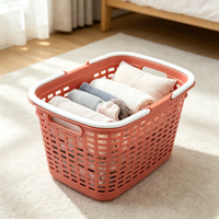 Panier à linge en plastique PP avec poignées, ventilé, pour vêtements sales, rectangulaire, pour salle de bain, chambre, buanderie - Vente en gros usine