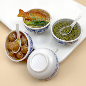 ชามก๋วยเตี๋ยวขนาดใหญ่4ซม. สำหรับเด็กของเล่นอาหารจำลองงานฝีมือสไตล์จีนยอดนิยม - Product Image 3