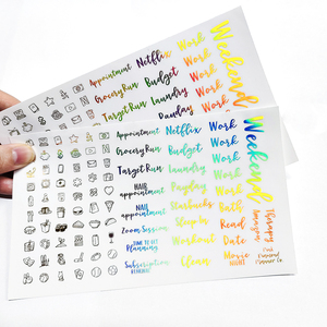 Custom Self Adhesive Rainbow Laser Holographic Glitter <strong>Deco</strong> Kiss Cut Sticker <strong>Sheet</strong> - Product Image 2