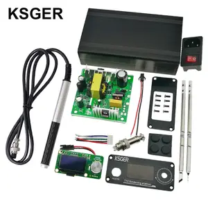 KSGER เครื่องมือไฟฟ้า T12เหล็กเคล็ดลับ Auto-Sleep Quick เครื่องทำความร้อน T12 Soldering Station Controller STM32 V2.1S OLED DIY ชุด