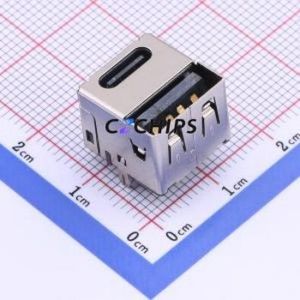 KH-TYPE-14P+USB-Z-B USB Connector Through hole Component (THT) Connector Type-C USB 2.0 Female Through Hole - Product Image 1