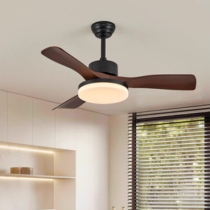 Antiker Deckenventilator mit Licht, 3/5 Flügel aus ABS/Holz, <span class=keywords><strong>LED</strong></span>-Deckenventilatorlampe, dimmbar mit Fernbedienung, leiser DC-Motor für Esszimmer - Product Image 5