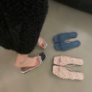 Summer Fashion Trend Women's Flat Silver Sandals Breathable Platform Flip-Flops Shoes - Product Image 3