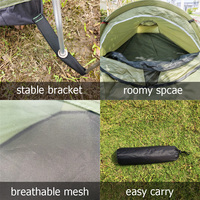Tente ultralégère 1 personne, imperméable, en alliage d'aluminium, avec maille anti-déchirure, pour le camping, la randonnée, la randonnée en sac à dos, tente 1 personne
