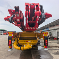 Pompe à béton Sany diesel 70m montée sur camion, châssis Benz, 2018, Euro IV, faible nombre d'heures de fonctionnement, pièces d'origine, expédition rapide mondiale