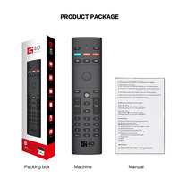 Souris vocale universelle G40s avec Gyroscope IR Microphone d'apprentissage 33 touches Fly Mouse 2.4G Télécommande sans fil pour TV BOX