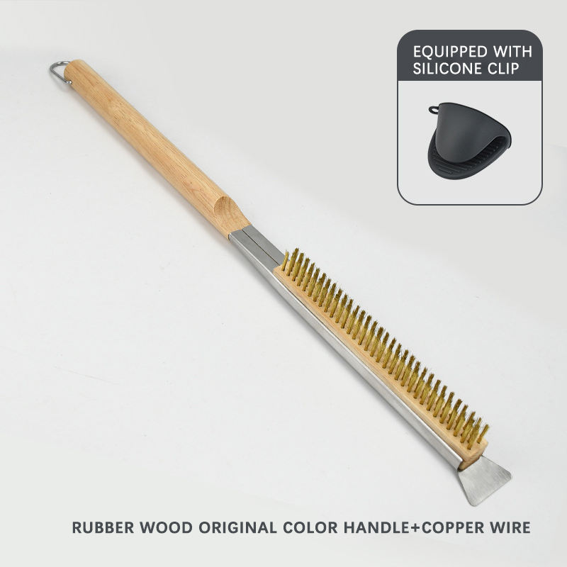 Original color wood handle + copper wire with silicone clip