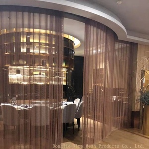 Vàng Nhôm Kim Loại Cuộn Dây Rèm Lưới Chuỗi Liên Kết Lưới Rèm Chuỗi Nước Rèm Bên Ngoài Trang Trí Màn Hình Cho Không Gian Divider - Product Image 1