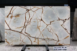 High End Blue Rome Luxury Nature Net Pattern Losa de mármol azul para juegos de mesa y silla - Product Image 2