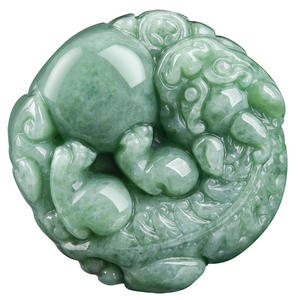 Colgante de Jadeíta Natural Pi Xiu Verde Guisante, Estilo Chino UNISEX, Bestias Míticas, Regalo con Certificado de Tasación PX06 - Product Image 5