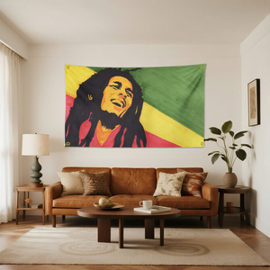Bandera de Poliéster Resistente Marley, Decoración para Interiores y Exteriores para Amantes de la Música <span class=keywords><strong>Reggae</strong></span>, 3x5 pies - Product Image 4
