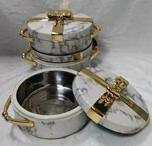 Cazuela Térmica con Detalles Dorados Estilo Real, 2.5L 3L 3.5L, Recipiente Aislado para Mantener la Comida Caliente, Ideal para Servir Múltiples Platos - Product Image 4