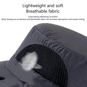 Chapeaux de soleil <span class=keywords><strong>d</strong></span>'été anti-UV pour hommes et femmes, idéaux pour la chasse, la pêche, la randonnée, le <span class=keywords><strong>camping</strong></span> – Casquette de pêcheur avec visière et protection du cou - Product Image 3
