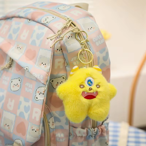 <b>Small</b> Monster Plush Toy Keychain Doll <b>Bag</b> Accessory, Suitable As a Gift for Boys and Girls on Festivals - Product Image 5
