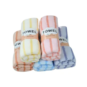 35*75cm Customized Coral Velvet Microfiber Face Towel 80% Polyester 20%polyamide Hand Towel Household Towels
