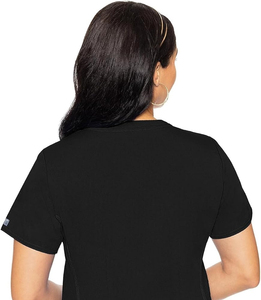 Haut de blouse médicale à col <span class=keywords><strong>en</strong></span> V pour femme Med Couture avec 4 poches, panneau latéral <span class=keywords><strong>en</strong></span> tricot côtelé et ourlet chemise MC7459 - Product Image 5