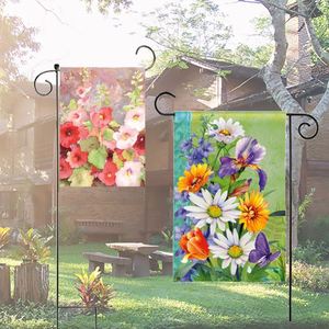 Bon prix drapeaux de jardin personnalisés 12*18 équipe sportive conception personnalisée 12x18 pouces pôle de drapeau de jardin avec clips - Product Image 1