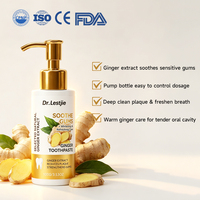 Dentifrice en gros au gingembre pour adultes, 100g, flacon pompe, extrait de gingembre, apaise les gencives sensibles, nettoyage en profondeur de la plaque dentaire, fraîcheur