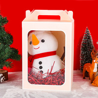 Neue Weihnachtsgeschenkverpackungstasche mit Fenster, goldene Schrift, bedruckt mit 'Merry Christmas', grüne und rote Papiertüte für Weihnachtsveranstaltungen