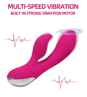 Vibrador Eléctrico de Doble Cabezal para Venta Directa, Recargable por USB, Impermeable IPX6, 10 Frecuencias, Estimulación de Pezones