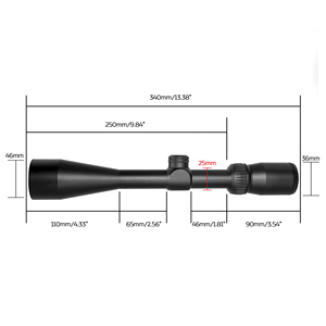 Lunette de visée SPECPRECISION 4-12x40 SFP, tube de 25 mm, réglage zéro, réticule non éclairé, légère, antichoc, avec caches avant et arrière - Product Image 3