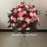 Centres de Table de Mariage Roses en Soie Décorations Florales Boules de Fleurs Artificielles pour Tables