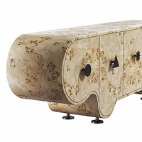 Meuble TV moderne et créatif, durable, écologique, en bois de ronce, avec rangement, buffet, fait à la main, facile à nettoyer, convient aux téléviseurs de 65 pouces et plus, salon, hôtel