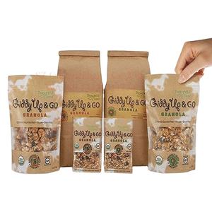 Цифровая печать матовая Готовая упаковка дой-Пак крафт-бумага перезаряжаемая молния в форме окна упаковка пищевой пакет - Product Image 1