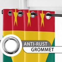 Rideau occultant avec drapeau national de Grenade, isolation thermique, draperie en polyester pour la décoration d'appartements, de bureaux et de chambres