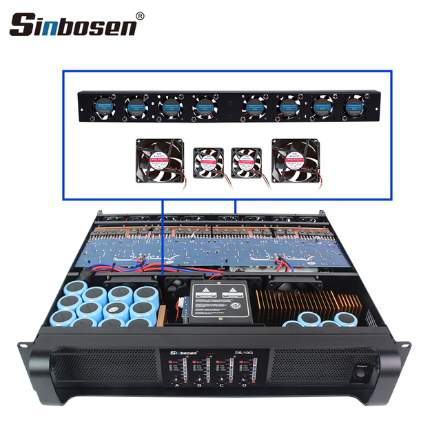 Sinbosen Pro Sound DJ Equipment DS-10Q Line Array Amplificadoror Profecional 2100w