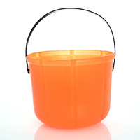 Lanterne Citrouille d'Halloween Lumineuse en Plastique Marque De Long – Décoration Intérieure/Extérieure, Seau à Bonbons pour Enfants, KTV, Bar, Boîte de Nuit, Décoration Faciale