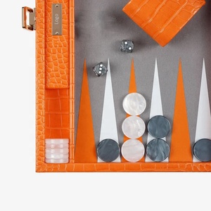 Tùy chỉnh kích thước 11inch 13inch 15inch 18inch cá sấu PU da handmade <span class=keywords><strong>backgammon</strong></span> trường hợp <span class=keywords><strong>backgammon</strong></span> bộ da - Product Image 4