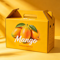 Boîte d'emballage pour mangues personnalisée, imprimée, imperméable, en carton ondulé haute résistance, pour l'expédition de fruits