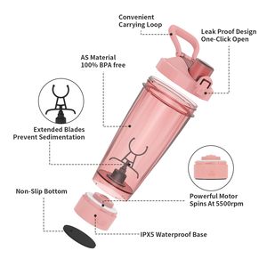 Taza de autoagitación automática recargable eléctrica personalizada para café, leche, polvo de proteína de Fitness para botella coctelera, bebida de plástico - Product Image 3