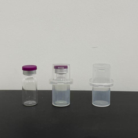 Boîte de rangement en plastique XS pour flacon de 3 ml, fabriquée avec des matériaux recyclés, étui transparent indépendant pour poudre lyophilisée
