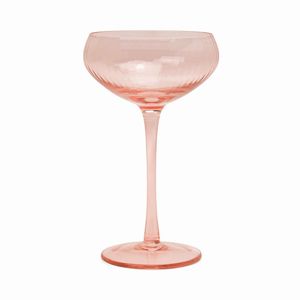 Set di 2 bicchieri da cocktail Lou Coupe in vetro rosa cipria - Product Image 1