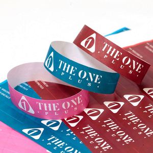 Pulsera de Papel Promocional de Color Sólido Imprimible, Resistente a Desgarros, Pulseras de Papel Impermeables con Logotipo Personalizado - Product Image 5