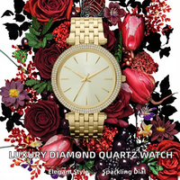 Montre élégante Citizen en acier inoxydable à quartz solaire pour femme, accessoires de mode de luxe, cadran diamanté, or, 3BAR