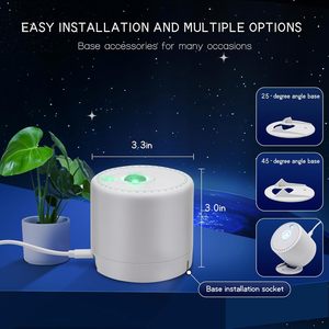 Proyector de galaxia HERHOTER, luz nocturna de estrellas de plástico blanco con control remoto para decoración de fiestas en el dormitorio, vida útil de 30000 horas - Product Image 4