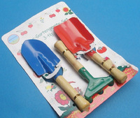 Kit d'outils de jardinage DIY coloré avec manche en bois pour enfants, idéal pour la plantation et le jeu, personnalisable OEM