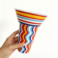 Herbruikbare 2-in-1 plastic snack- en drinkbekers, 700ml snack- en fruitkommen en 500ml plastic bekers