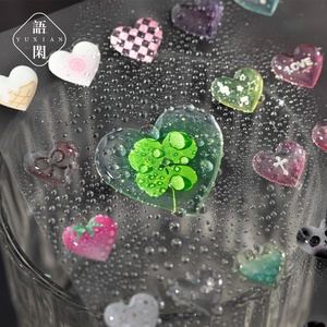 Pegatina de pegamento plateado con láser Yu Xian para mascotas, diseño tridimensional en forma de corazón, estrellas grabadas con luz concentrada - Product Image 3