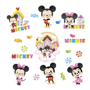 Autocollants muraux Mickey Minnie en PVC, forme irrégulière décorative pour chambres d'enfants, design moderne 20x30 - Product Image 2