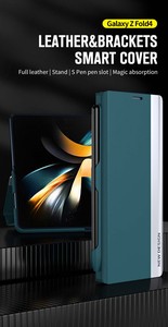 Funda Protectora Magnética a Prueba de Golpes con Ranura para <span class=keywords><strong>S</strong></span> <span class=keywords><strong>Pen</strong></span>, Soporte Magnético de Succión, Funda de Cuero Tipo Libro para Samsung Galaxy <span class=keywords><strong>Z</strong></span> Fold <span class=keywords><strong>4</strong></span> - Product Image 2