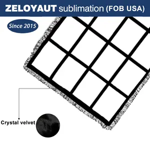 ZELOYAUT- FOB USA 40X60" हीट प्रेस के लिए सब्लिमेशन कंबल, बेबी प्रिंटेड कंबल, 100% पॉलिएस्टर, 20 पैनल सब्लिमेशन कंबल